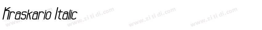 Kraskario Italic字体转换